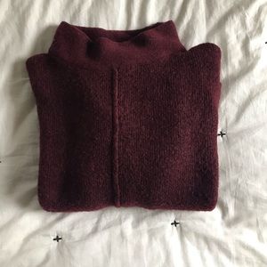 Maroon Mockneck Sweater